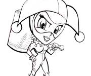 Coloriage Harley Quinn mignonne de dessin animé