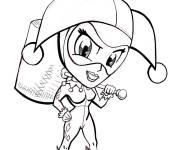 Coloriage Harley Quinn mignonne de dessin anim&eacute;