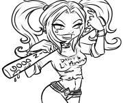 Coloriage Harley Quinn stylis&eacute;