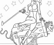 Coloriage Harley Quinn sur un canon