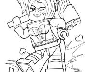 Coloriage Lego Harley Quinn et son marteau