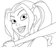 Coloriage Portrait de Harley Quinn