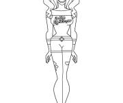 Coloriage Portrait simple de Harley Quinn &agrave; colorier