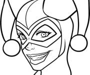 Coloriage T&ecirc;te de Harley Quinn