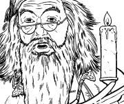 Coloriage Albus Dumbledore surpris
