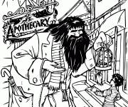 Coloriage et dessins gratuit Harry potter cartoon à imprimer