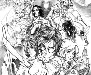 Coloriage Harry Potter diffiicile