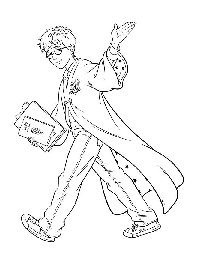 Coloriage Harry Potter à imprimer - Le vif d'or