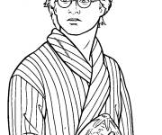 Coloriage harry potter et la balle de quidditch