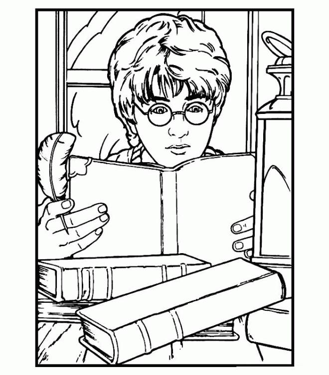 Coloriage Harry Potter à imprimer - Le vif d'or