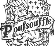 Coloriage Harry Potter logo Poufsouffle