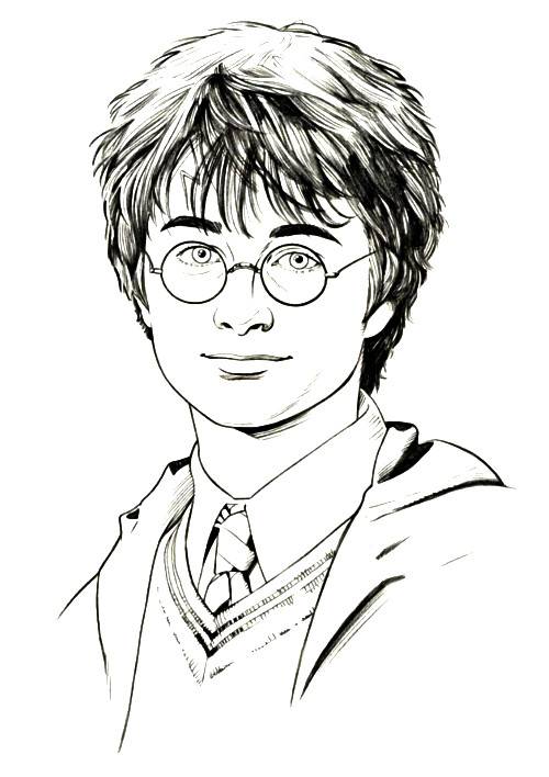 Coloriage et dessins gratuits Harry Potter portrait à imprimer