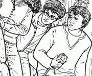 Coloriage et dessins gratuit Harry Potter ron et hermione film à imprimer