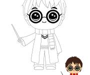 Coloriage et dessins gratuit Harry Potter stylisé en couleur à imprimer