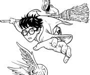 Coloriage et dessins gratuit  Harry Potter vif d'or à imprimer