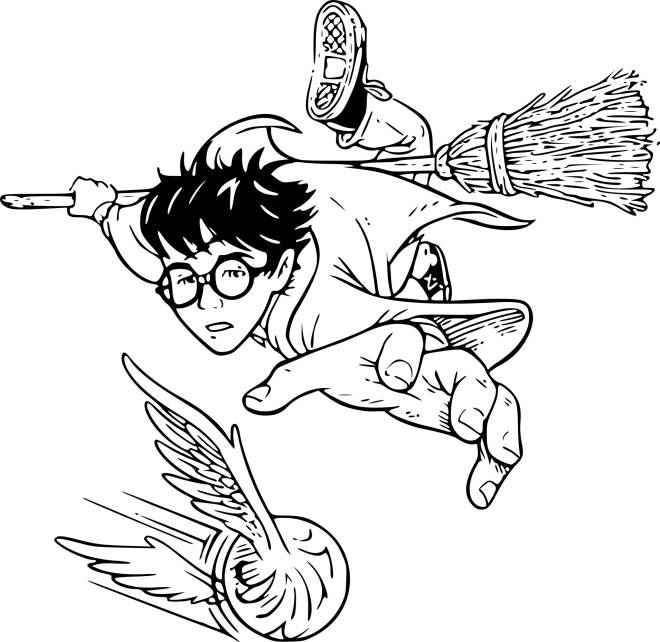 Coloriage et dessins gratuits  Harry Potter vif d'or à imprimer