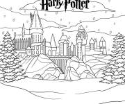 Coloriage hogwart's 