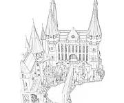 Coloriage Lego Harry Potter Hogwarts 