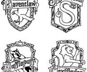 Coloriage Les badges de Harry potter 