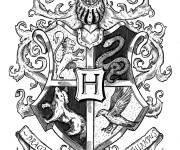 Coloriage Logo Poudlard