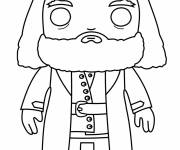 Coloriage Personnage Rubeus Hagrid facile