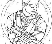 Coloriage Affiche de Clint Barton Hawkeye