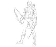 Coloriage et dessins gratuit Apprendre &agrave; dessiner Hawkeye à imprimer