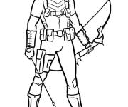 Coloriage Avenger Hawkeye corps entier