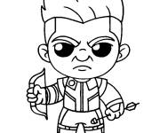 Coloriage Chibi Clint Barton