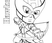 Coloriage Chibi Hawkeye &OElig;il-de-Faucon