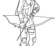 Coloriage Clint Barton avec son arc