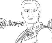 Coloriage Clint Barton dans le r&ocirc;le de Hawkeye