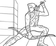 Coloriage Hawkeye apporte le fl&egrave;che