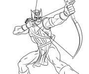 Coloriage et dessins gratuit Hawkeye Archer puissant à imprimer