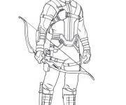 Coloriage et dessins gratuit Hawkeye corps entier à imprimer