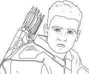 Coloriage Hawkeye dans Oeil de faucon