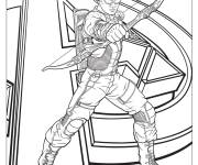 Coloriage Hawkeye de Marvel Avengers