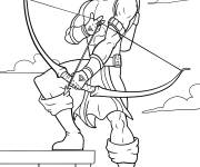 Coloriage Hawkeye de Marvel Comics d&eacute;taill&eacute;