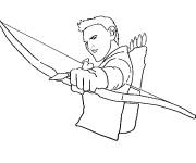 Coloriage et dessins gratuit Hawkeye du film Avenger de Marvel à imprimer