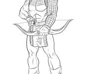 Coloriage Hawkeye du group SHIELD