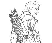 Coloriage Hawkeye du nouveau film de Marvel