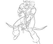 Coloriage et dessins gratuit Hawkeye en col&egrave;re à imprimer