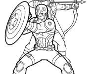 Coloriage Hawkeye en &eacute;quipe
