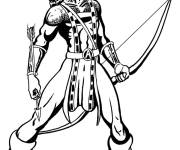 Coloriage Hawkeye en forme longue