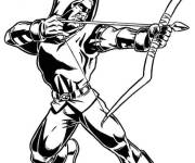 Coloriage Hawkeye en mission