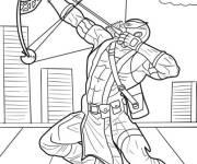 Coloriage Hawkeye en mode &eacute;pique