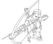 Coloriage Hawkeye en silhouette