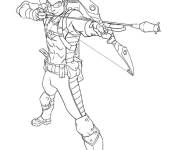 Coloriage et dessins gratuit Hawkeye et attaque sp&eacute;cial à imprimer