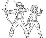Coloriage Hawkeye et sa co&eacute;quipier
