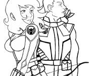 Coloriage Hawkeye et sa petite amie